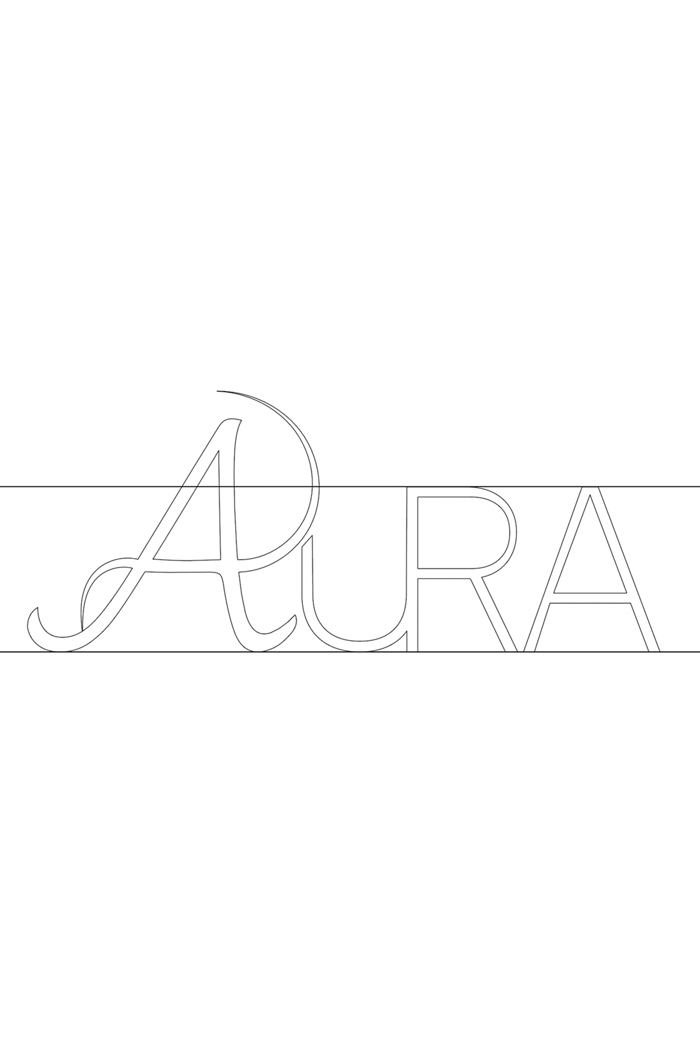 Logo construction guidelines for AURA multi-brand handbags brand identity