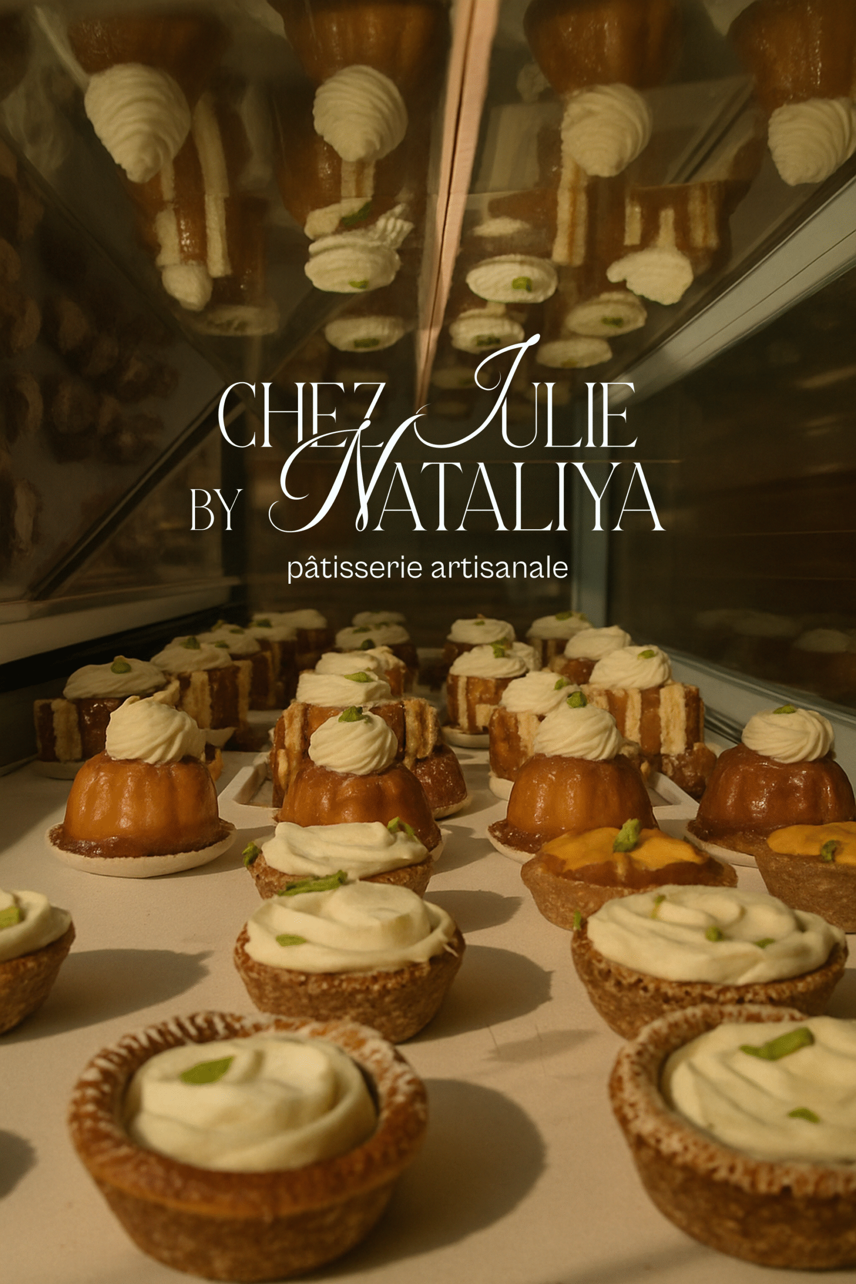 Logo and brand identity design for Chez Julie by Nataliya French patisserie