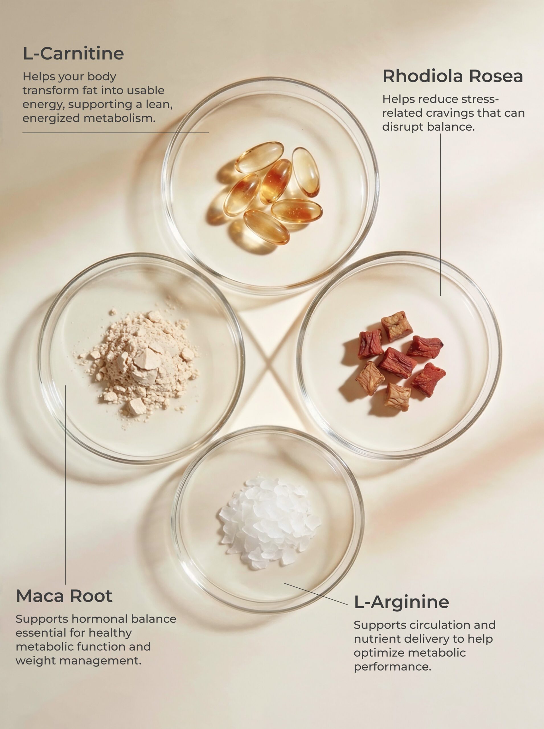 AI product photography infographic ingredients for Burnith premium supplements brand