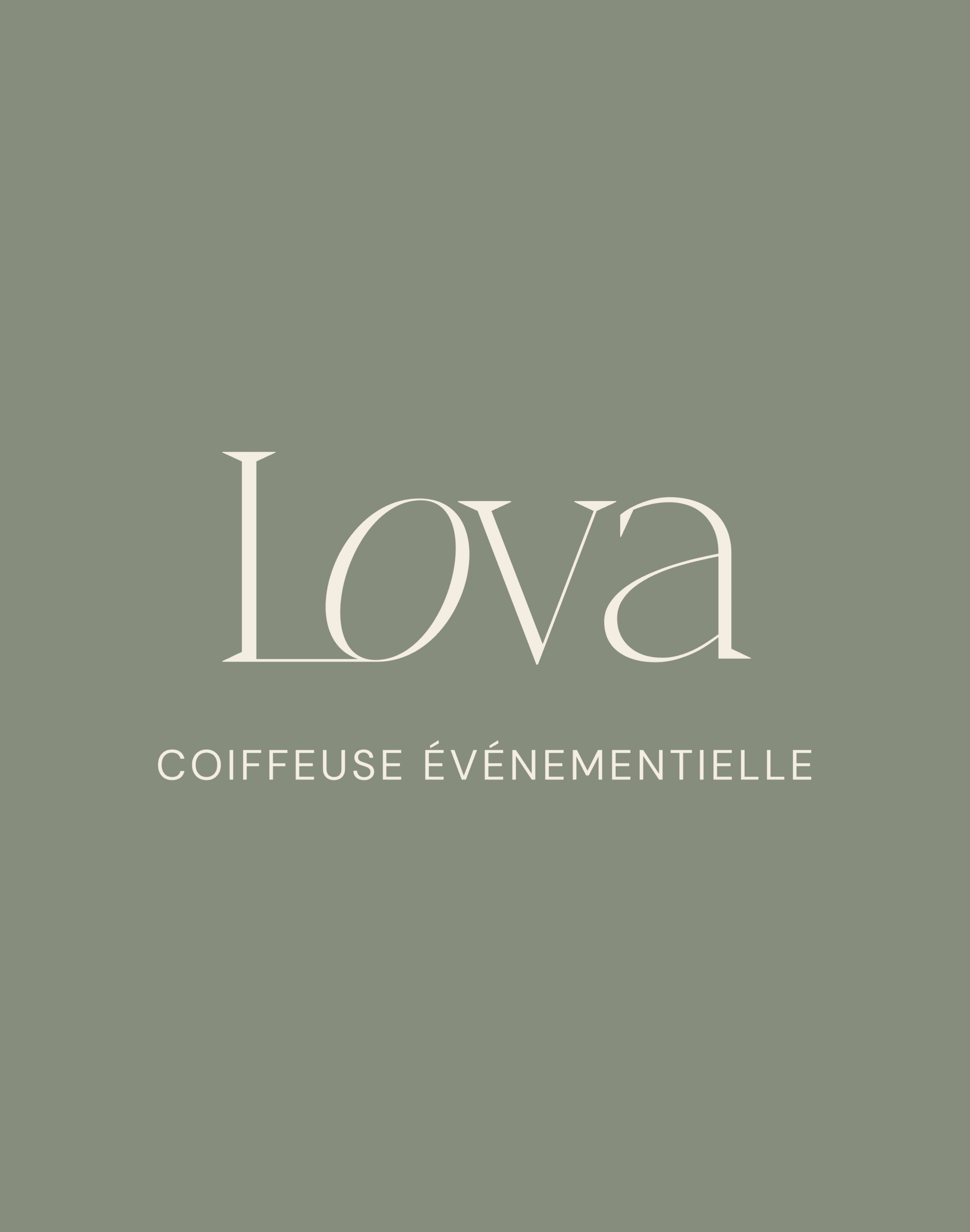 Brand identity logo design for Lova Coiffeuse Événementielle hairdresser branding