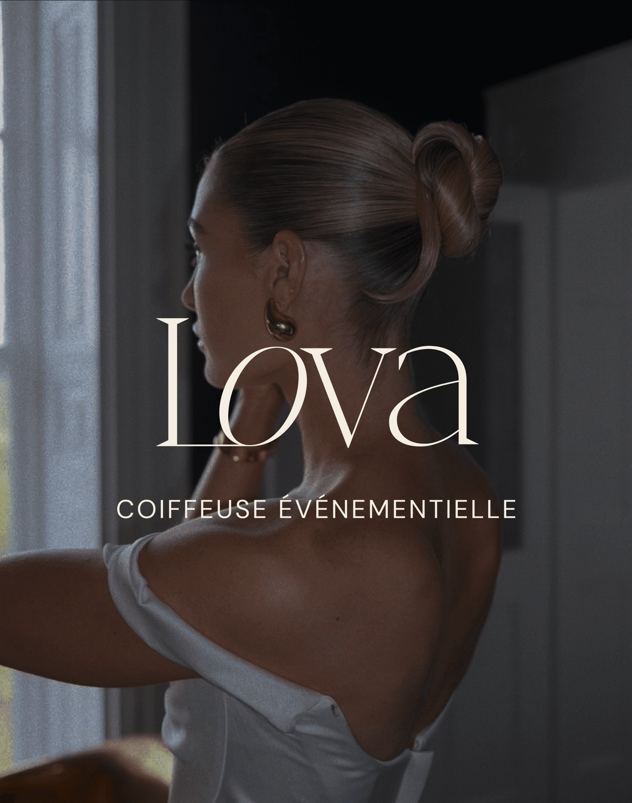 Brand identity design for Lova premium hairdresser branding