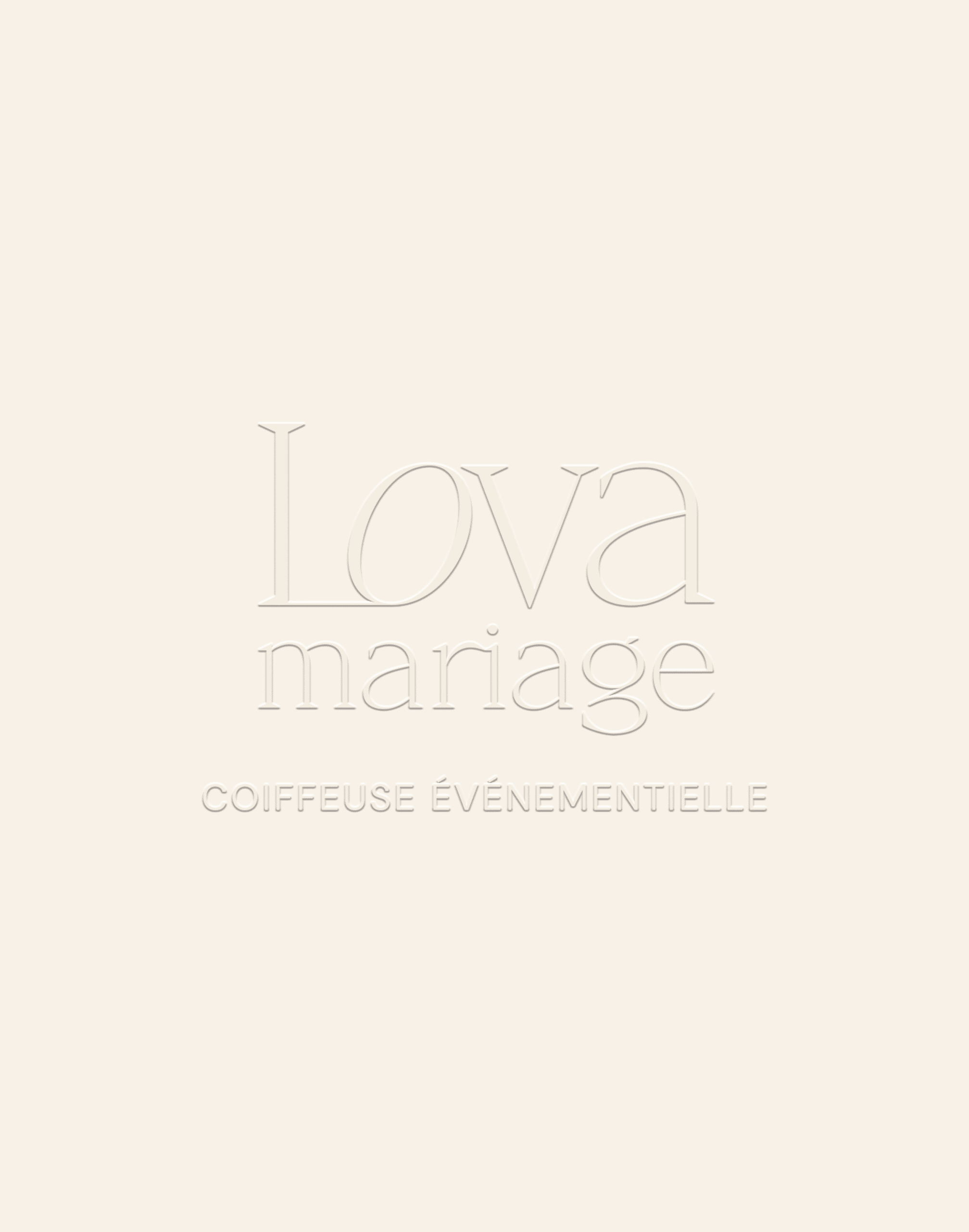 Logo design for Lova Mariage Coiffeuse Événementielle premium hairdresser brand